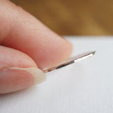 thin sterling silver stacking ring hammered texture
