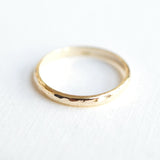hammered recycled 10k gold ring band