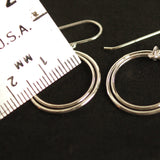 hoop earrings with ruler for measuring