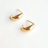 yellow gold huggy earrings