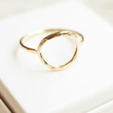 Karma open circle 10k gold ring