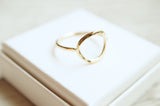 Karma open circle 10k gold ring