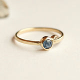 Sapphire diamond ring 10k gold