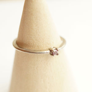 Dainty pink sapphire ring