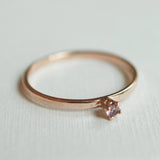 rose gold gemstone stacking ring