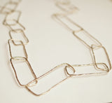 hammered sterling silver chain
