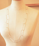 chunky silver long chain
