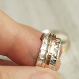 hammered spinner ring