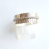 sterling silver spinner ring single band