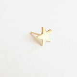 gold star earrings studs