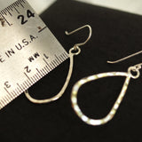 Dangling tear drops silver