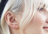 tiny square stud earrings