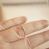 Silver ring with a small bubbles of silver