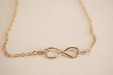 Gold infinity necklace 