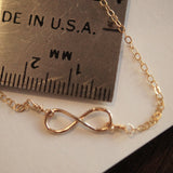Gold infinity necklace