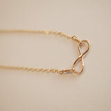 Gold infinity necklace 