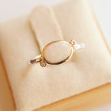 White open and diamond ring