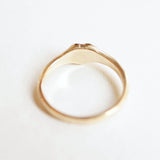gold heart pinky ring