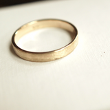 modern brushed gold wedding band