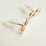 solid gold earrings with silicon backs