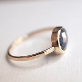 Bezel set sapphire ring