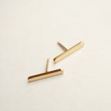 Bar earrings gold